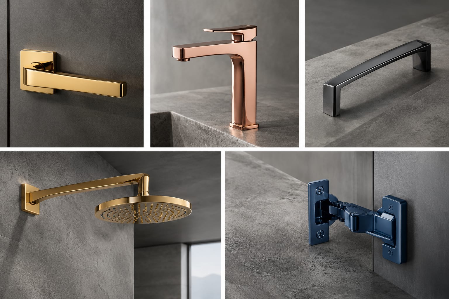 Architectural fittings in assorted PVD finishes